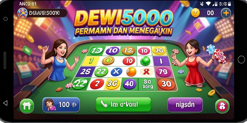 Screenshot gameplay DEWI5000 yang menampilkan keseruan Bingo.