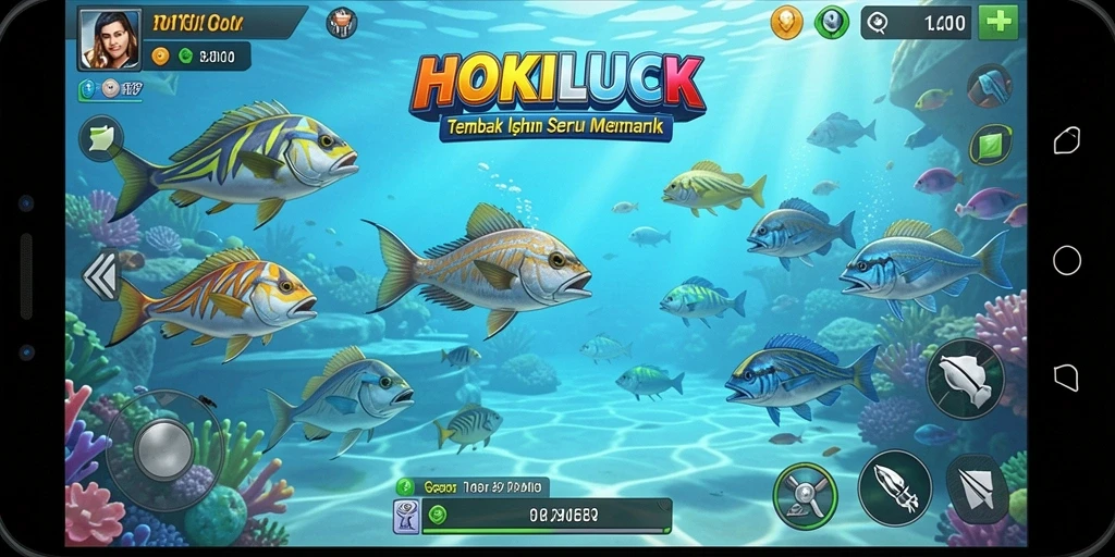 Gameplay HOKILUCK menembak ikan yang seru dan mengasyikkan.