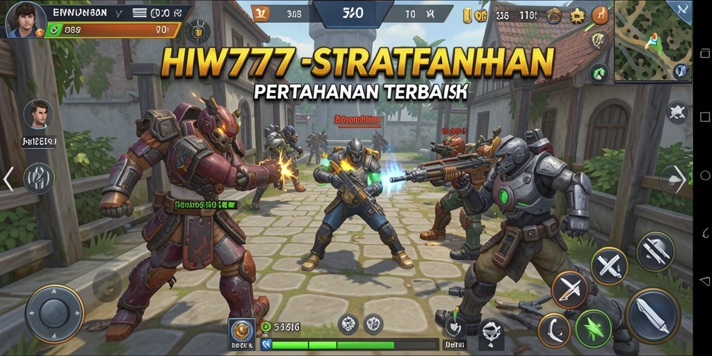 Screenshot menampilkan gameplay strategis dalam Tower Defense.