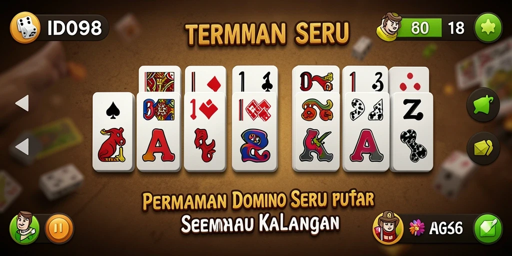 Screenshot gameplay ID098 menampilkan momen seru permainan Domino.