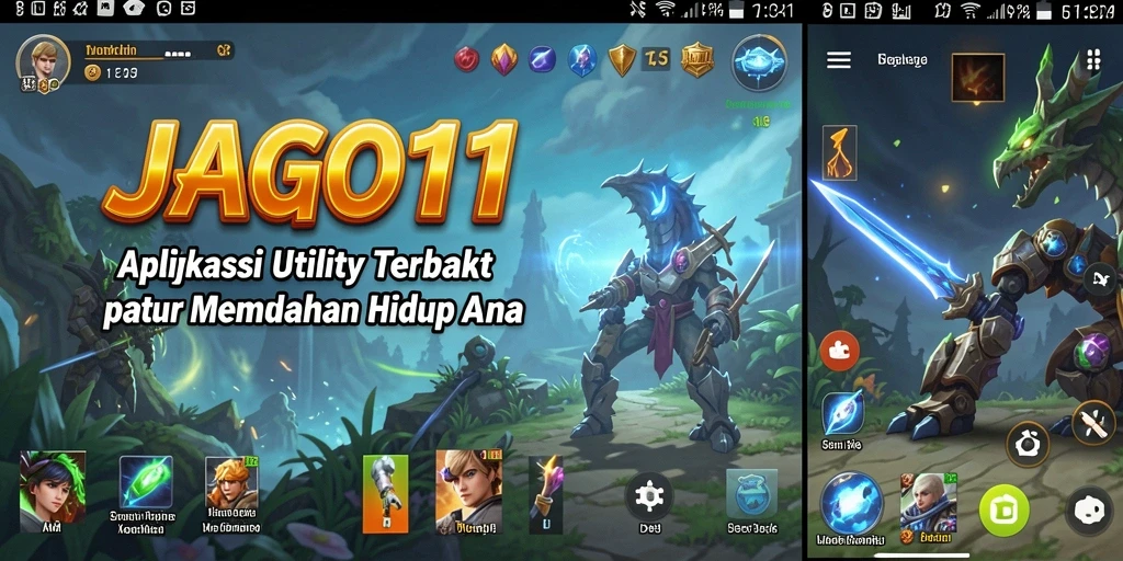 Tampilan utama JAGO11 dengan fitur Utility yang lengkap.