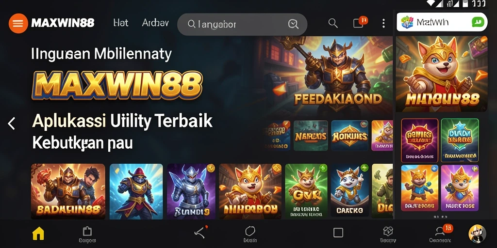 Tampilan antarmuka utama MAXWIN88 yang ramah pengguna.