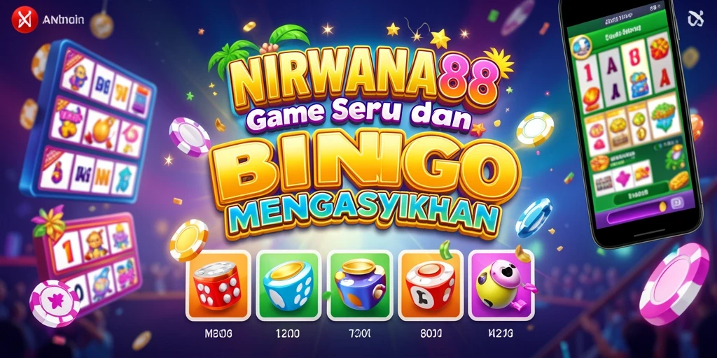 Tampilan permainan Bingo NIRWANA88 yang menarik dan penuh warna.