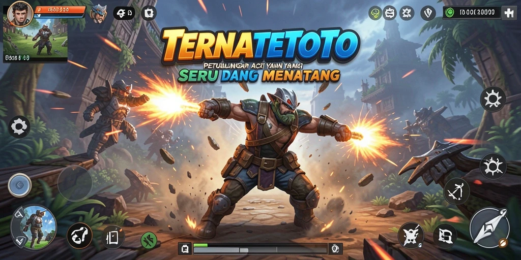 Tampilan gameplay seru TERNATETOTO dengan aksi mendebarkan.
